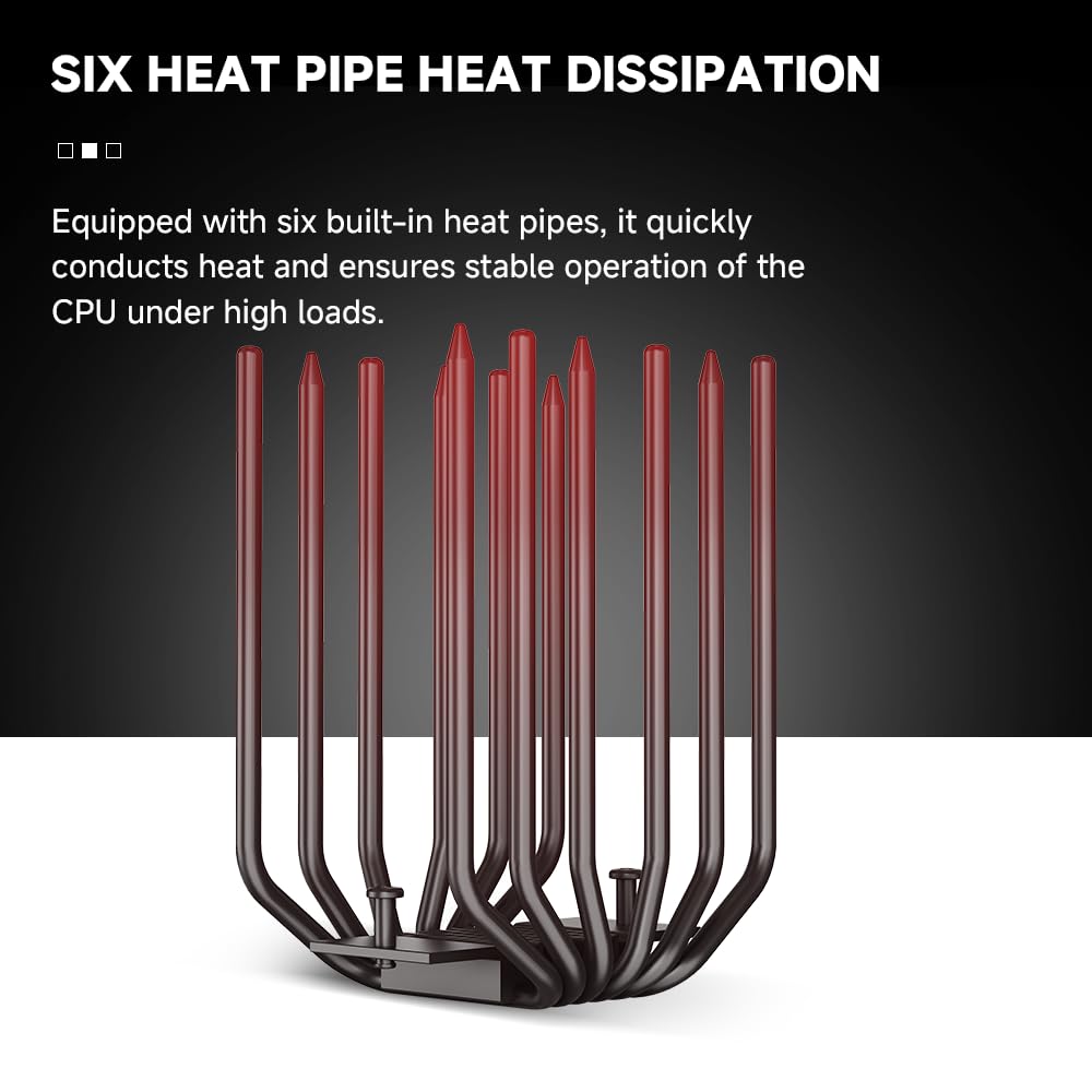 TZMRIT KF420 DGT ARGB CPU Cooler with temperature display, for Intel LGA 1700/1200/115X/1851/1366/2011, for AMD AM4/AM5 (BK)