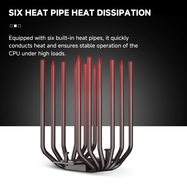 TZMRIT KF420 DGT ARGB CPU Cooler with temperature display, for Intel LGA 1700/1200/115X/1851/1366/2011, for AMD AM4/AM5 (BK)