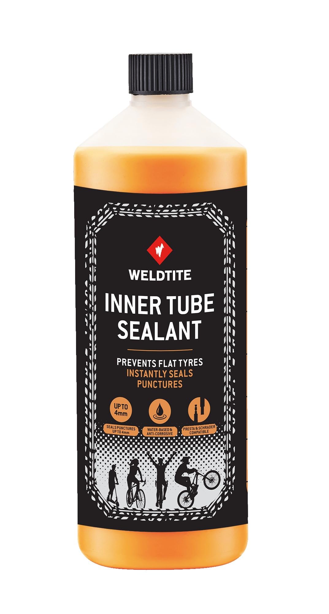 Weldtite Inner Tube Sealant - Instantly Seals Punctures - Suitable for Freezing Conditions, 250 ml