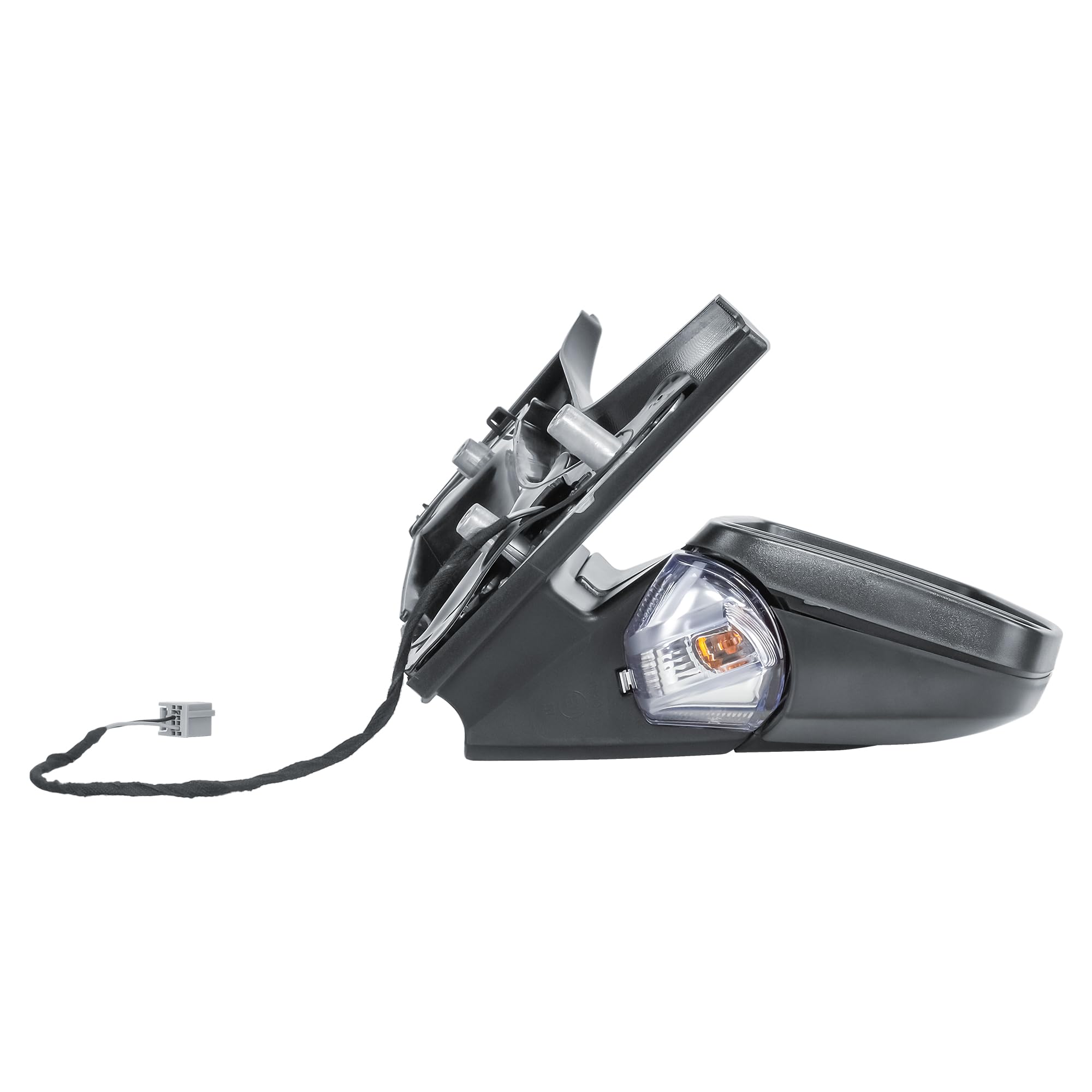 Repmacement Driver Right Side Door Wing Mirror O/S Electric and Heated Manual Folding with Textured Back Cover for Ford Transit Tourneo Custom 2015 to 2024