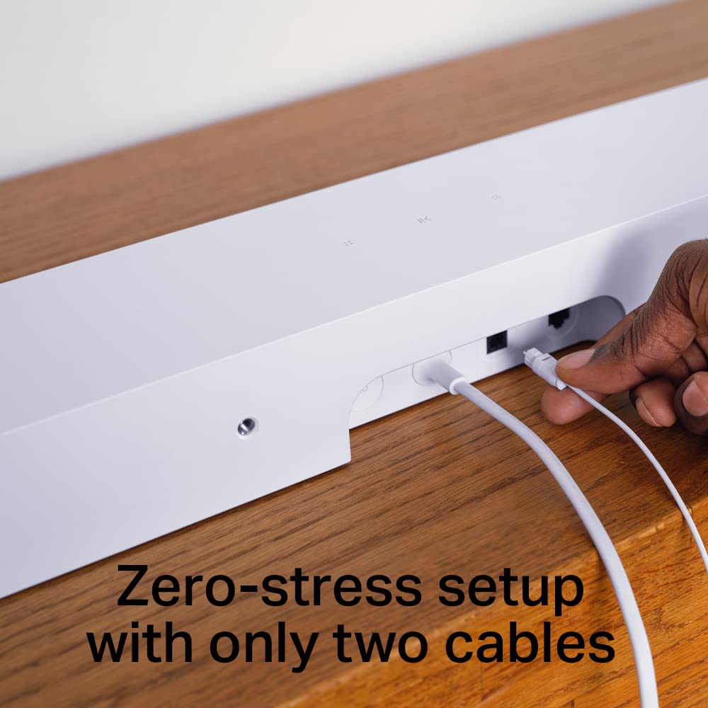 Sonos Ray Soundbar - All-in-one compact and sleek soundbar with Blockbuster sound for movies, gaming and wifi music streaming, compatible App and Apple AirPlay, in black