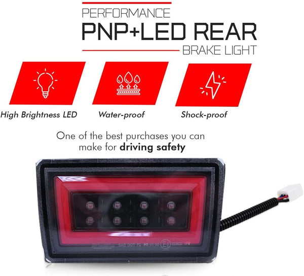GAZOZ PERFORMANCE F1 Clear Lens LED Rear Fog Light Kit - Plug and Play Brake Light Compatible With 2015-2021 Subaru WRX STI Red Bar - Functions as Tail Lamp & Brake Lamp