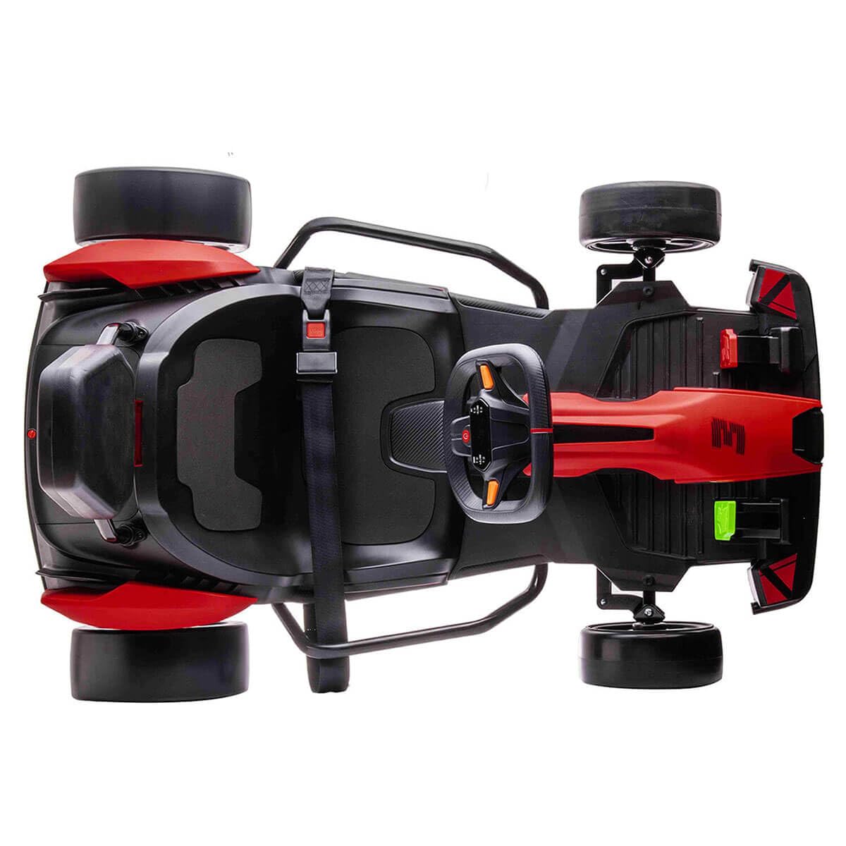 Drift Racer 24V Electric Ride On Go Kart┃Drift Go Kart┃Electronic and Mechanical Brakes┃Racing steering wheel┃Variable Speed┃Rear slick drift wheels┃LED Light┃OutdoorToys┃2 Colour Options┃Black┃