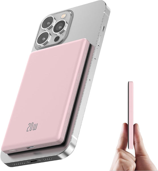 2025 Ultra Slim Power bank iPhone for Magsafe, 20W Super Fast Charging Powerbank Wireless Magnetic Portable Charger,USB C in&Out PD 3.0 Phone Battery Pack for i-Phone 16/15/14/13/12 Mini Plus Pro Max
