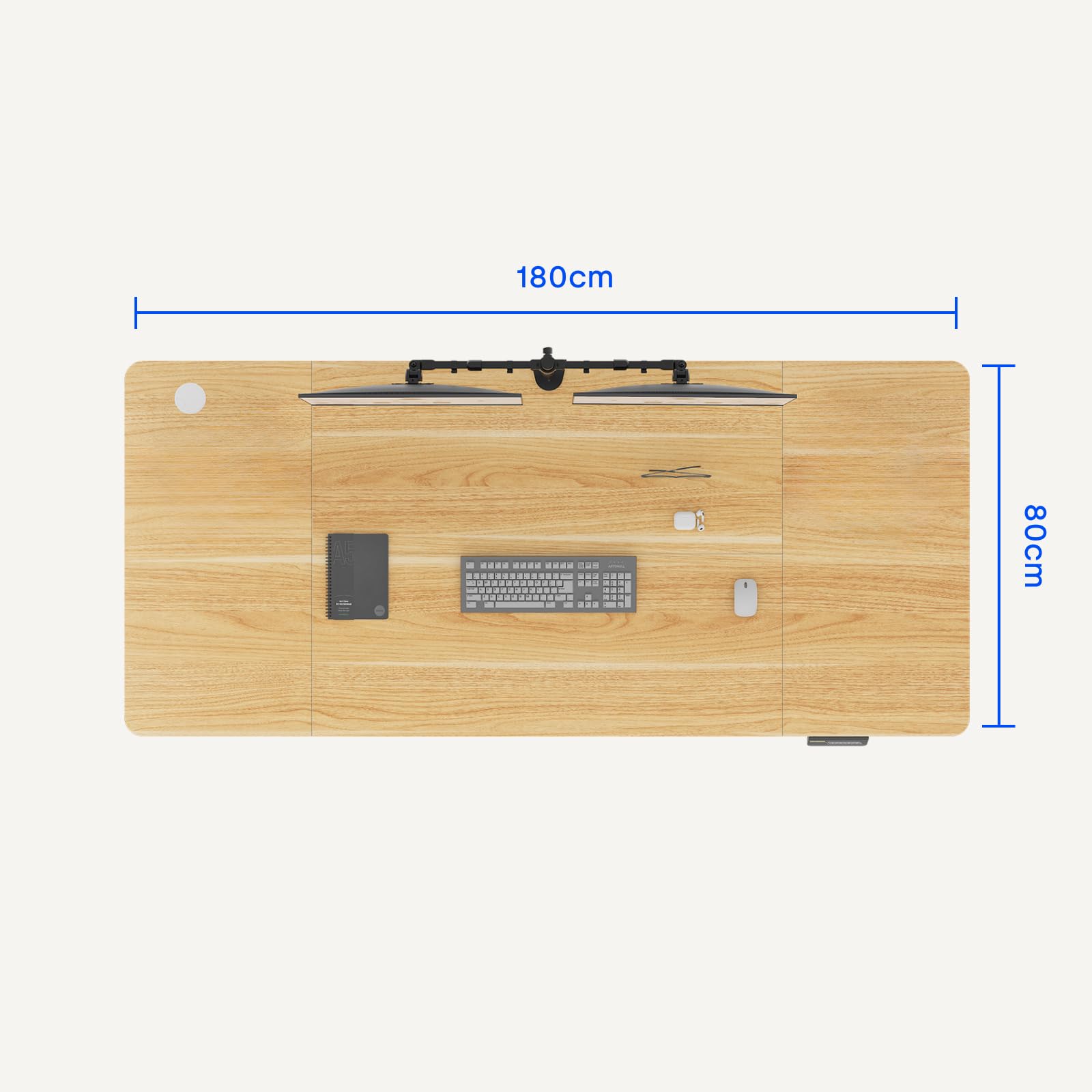 FLEXISPOT ONE PIECE Electric Standing Desk Height Adjustable Sit Stand Up Desk for Home Office with Memory Smart Pannel (100 * 60cm Black Frame+ Black Desktop)