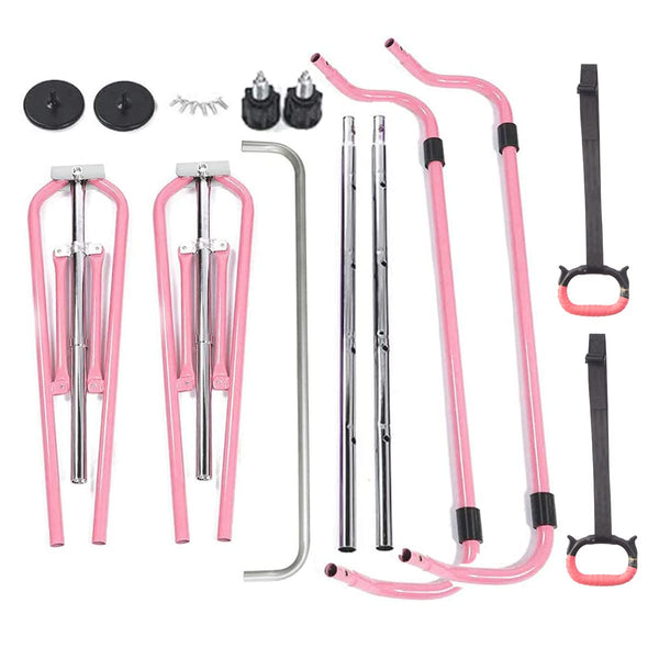 FBSPORT Gymnastics Bar, Folding Horizontal Bar Gymnastics Equipment for Kids Home Training, Expandable Gymnastics Training Bar Junior with Adjustable Height for Girls Boys