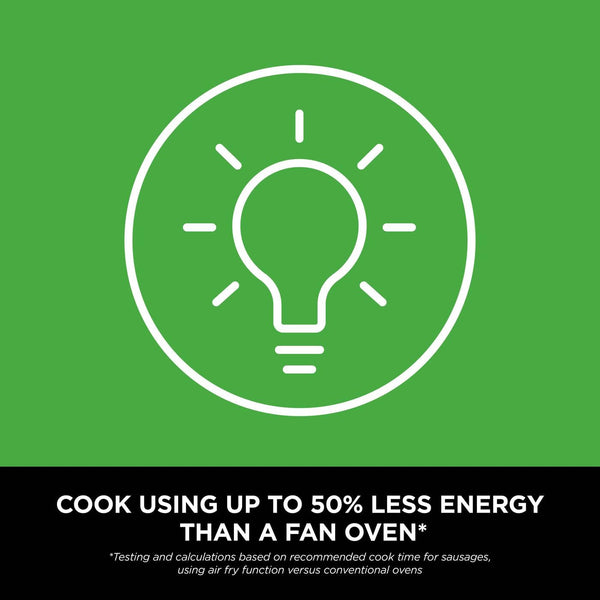 Ninja CRISPi Portable Air Fryer, 3.8L, 4-in-1: Air Fry, Roast, Keep Warm, Recrisp, Space Saving Compact Design, 2x Removable Glass Containers & Lids, 1700W, Cyber Space Blue FN101UKGY