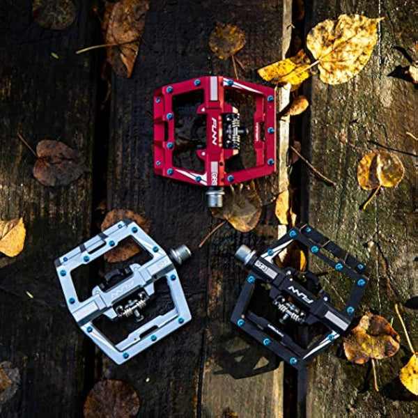 Funn Mamba MTB Clipless Pedals, Single Sided Clip Mountain Bike Pedals, Compatible with SPD Cleats, 9/16-Inch CrMo Axle Bicycle Pedals for MTB/BMX/Gravel Cycling