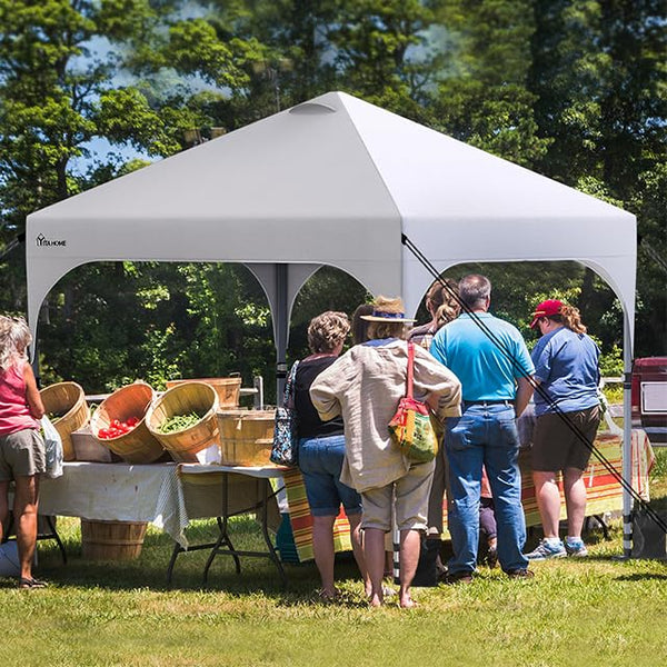 YITAHOME 2.5x2.5M Instant Heavy Duty Pop Up Gazebo, Waterproof Folding Garden Camping Party Tent Canopy Marquee with Roller Bag for Patio Markets Beach