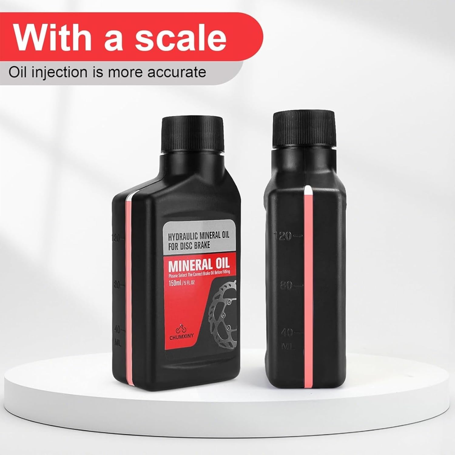 CHUMXINY Brake Bleed Kit for SHIMANO Hydraulic Brakes, Including 300ML Mineral Oil Brake Fluid, Clear Funnel and Instruction Manual.