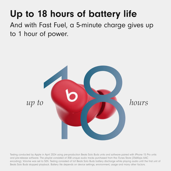 Beats Solo Buds — Wireless Bluetooth Earbuds | 18 Hours of Battery Life | Apple & Android Compatibility | Built-in Microphone - Matte Black