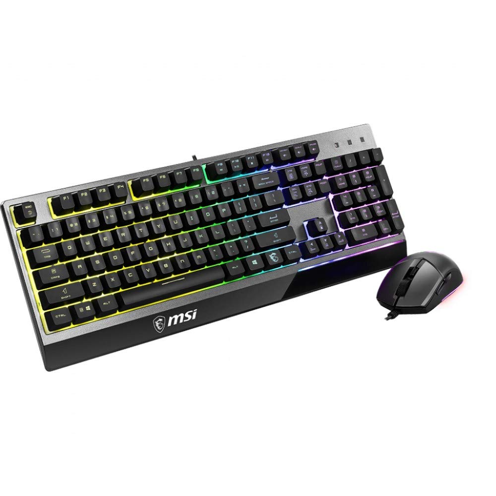 MSI Vigor GK71 Sonic Mechanical Gaming Keyboard (UK Layout) - MSI Sonic Red Switches (Linear), Ergonomic Keycaps, Anti-slip Base, Per-key RGB Mystic Light, USB 2.0 - Full-Sized
