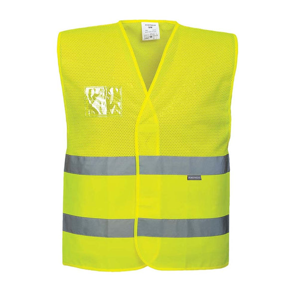 Portwest Hi-Vis Half Mesh Vest, Size: XX/3X, Colour: Orange, C494ORRXX/3X
