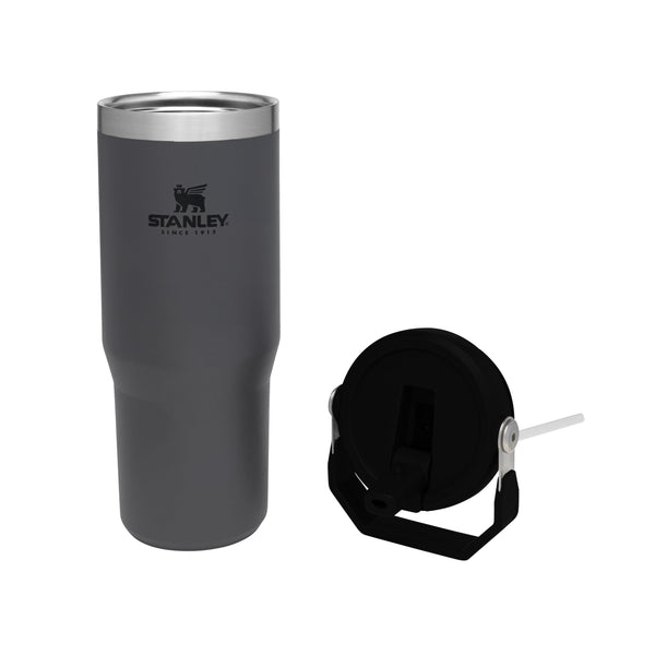 Stanley Flip Straw Tumbler 1.0 Water Bottle With Straw 0.89L - Keeps Cold For 12+ Hours - Easy To Carry - Dishwasher Safe - Stainless Steel Thermal Flask - BPA-Free Travel Mug - Navy