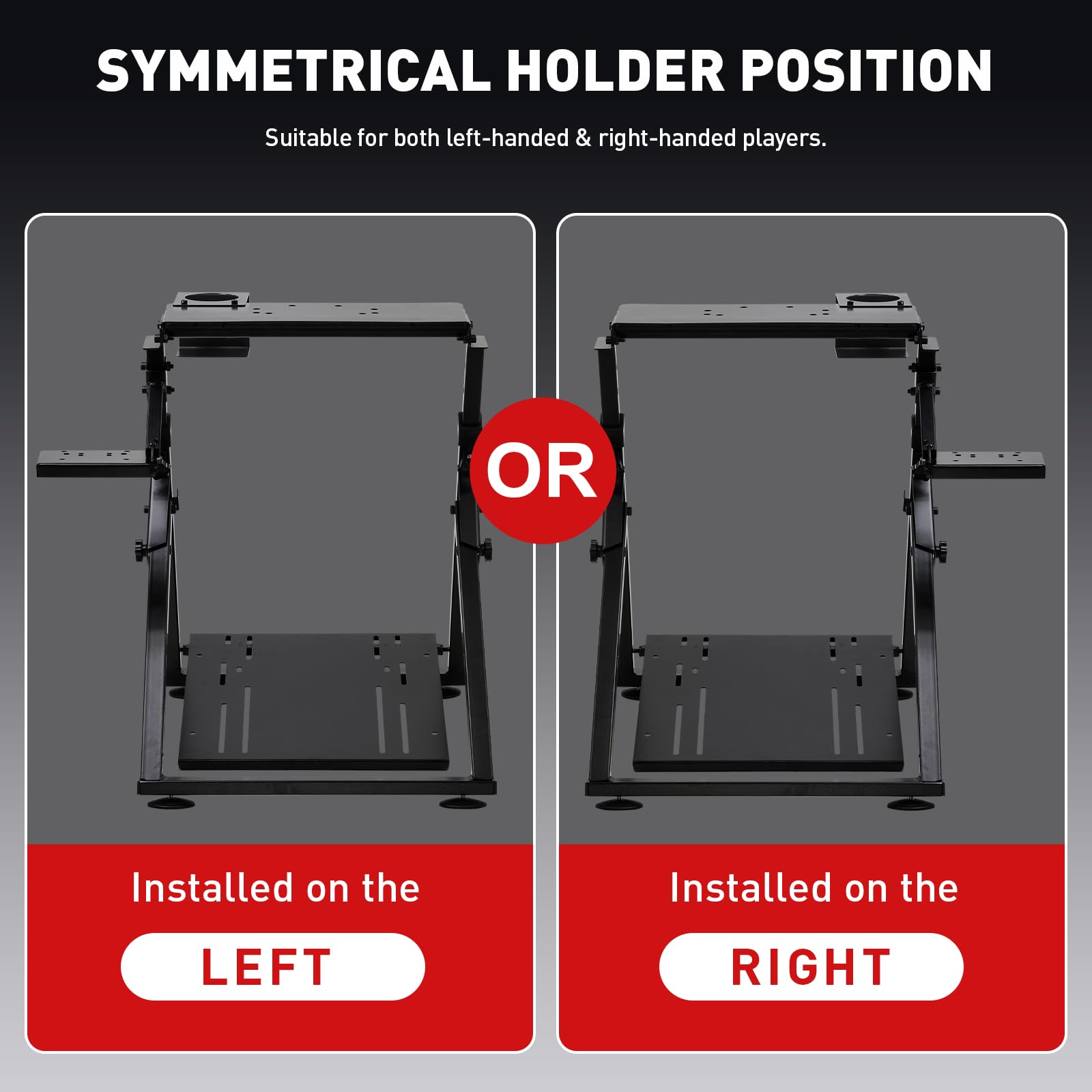 GTPLAYER Steering Wheel Stand for G25 G27 G29 G920 Foldable Racing Wheel Stand with Cup Holder Adjustable Height/Angle, Driving Simulator Gaming Wheel Stand