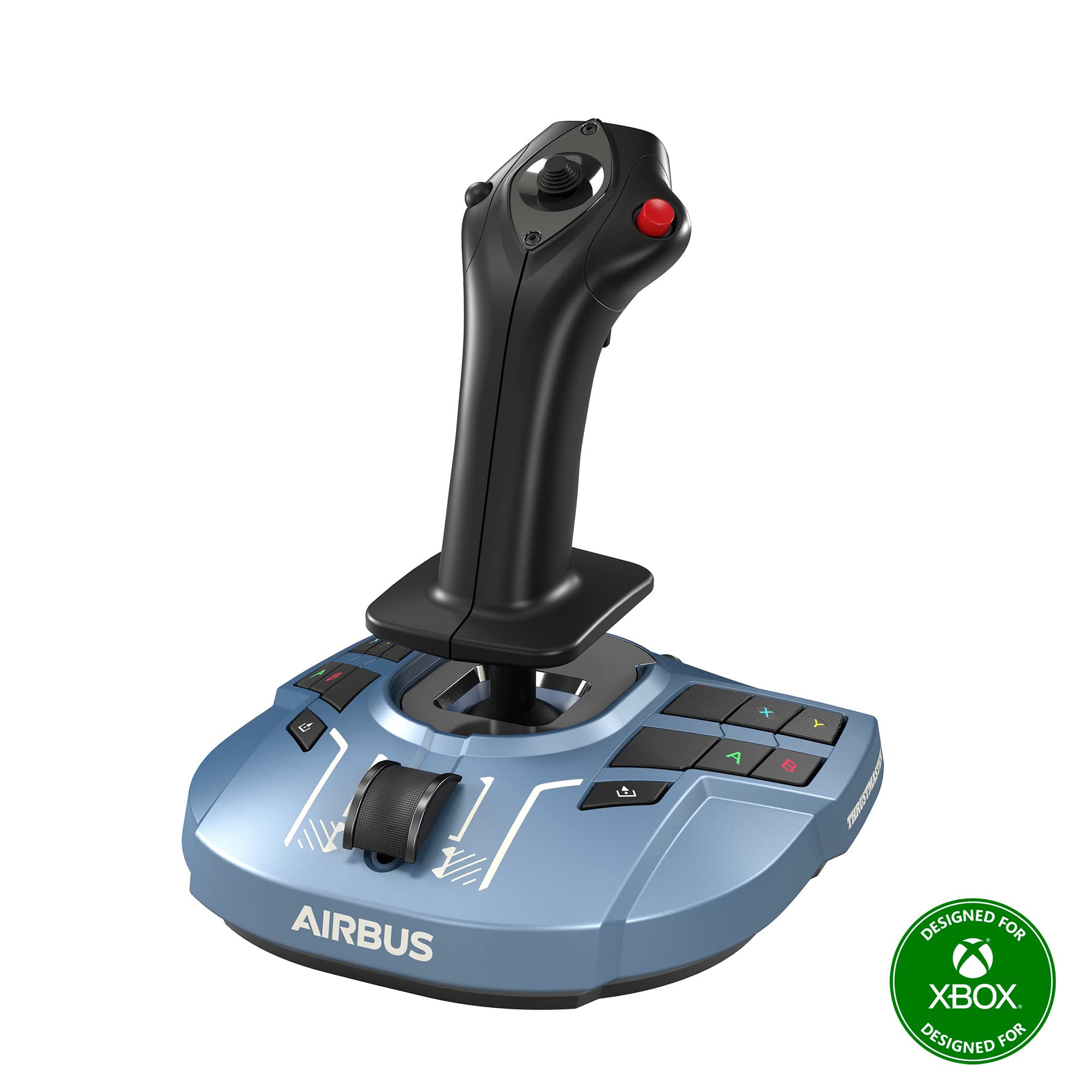 Thrustmaster TCA Sidestick Airbus Edition - Ergonomic Flight Stick with 12 Remappable Buttons and Thrust Reverser for PC