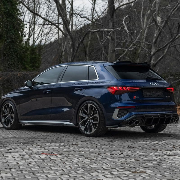 Oneway Roof Spoiler compatible with Audi A3/S3/RS3 (8Y) Sportback 2020-2024 - Gloss black