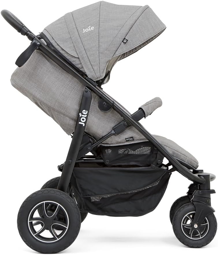Joie Mytrax Flex™ 3in1 Multi-Mode Stroller/Pushchair with Raincover - Suitable from Birth to 4 Year (0-22kg). 3 Strollers in 1 with a one Hand Flash fold, Grey Flannel Fashion