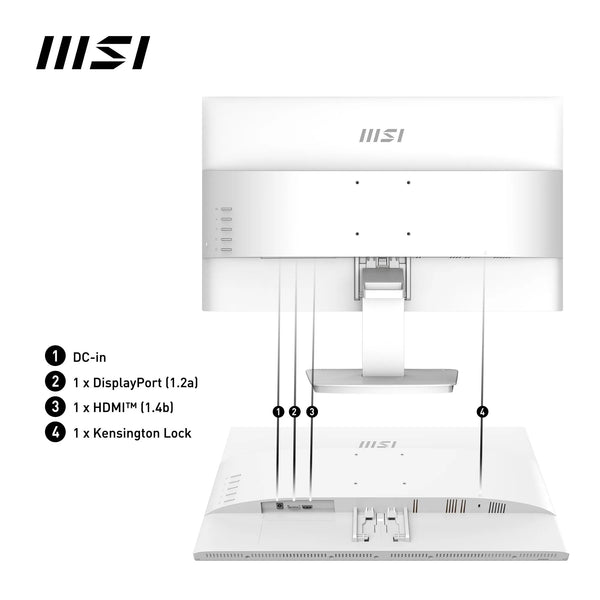 MSI PRO MP273QW E2 27 Inch WQHD Office Monitor - 2560 x 1440 IPS Panel, 100 Hz, Eye-Friendly Screen, Built-in Speakers, Tilt-Adjustable - HDMI 2.0b, DP (1.2a)