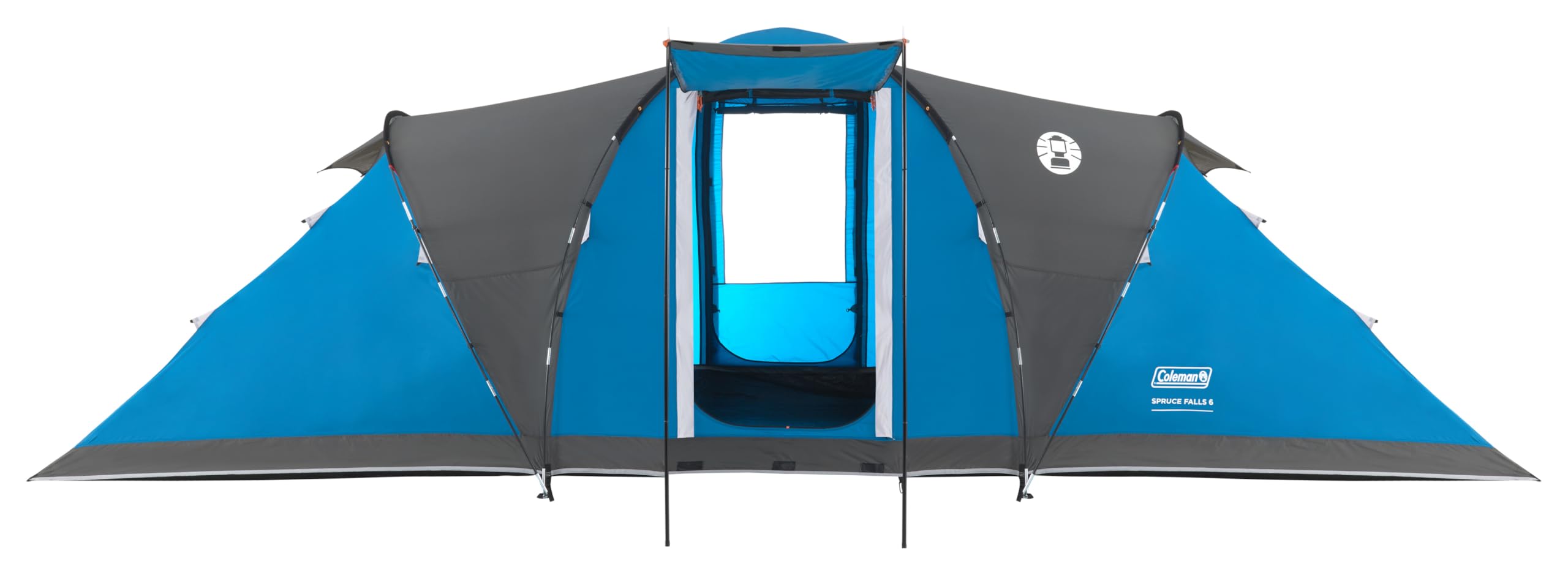 Coleman Spruce Falls 4 Tent | 4 Man Vis-a-Vis Family Tent with 2 opposite XXL size Bedrooms and Living area | 4 Person Camping Tent | 3000mm Waterproof | Sewn-in Groundsheet