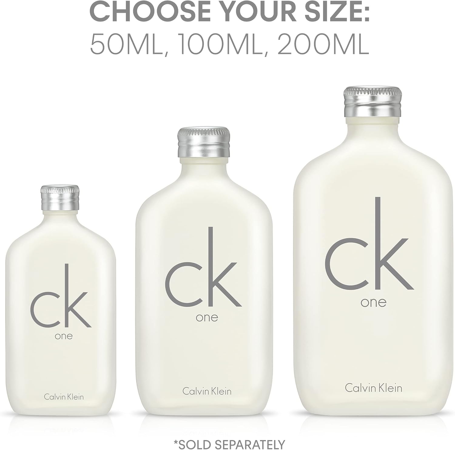 CALVIN KLEIN CK One - Unisex Eau de Toilette for All - Citrus & Aromatic Fragrance with Notes of Green Tea, Nutmeg and Musk - Medium Longevity - 200ml