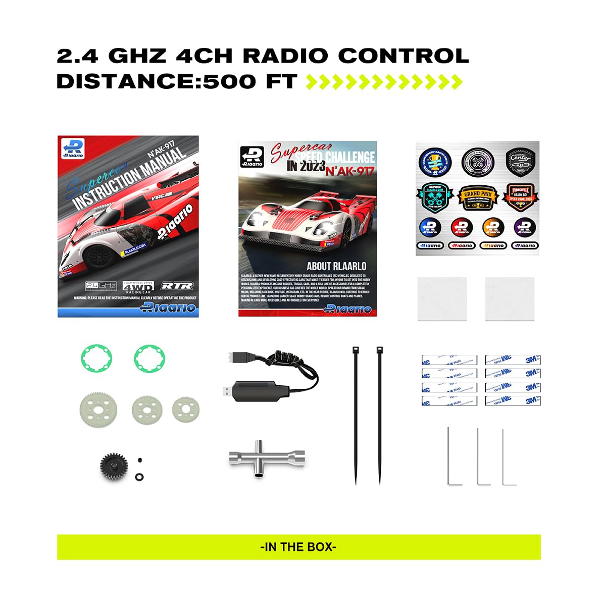 AMORIL 1/10 RTR Brushless Fast RC Cars for Adults,Max 50mph Hobby Electric Off-Road Monster Truck,Waterproof High Speed RC Car 4WD Remote Control Car with 3S Lipo,Green