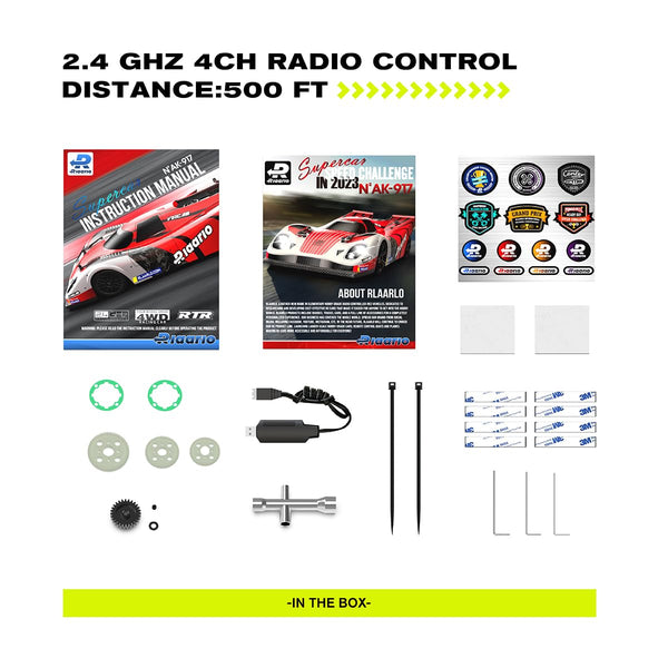 AMORIL 1/10 RTR Brushless Fast RC Cars for Adults,Max 50mph Hobby Electric Off-Road Monster Truck,Waterproof High Speed RC Car 4WD Remote Control Car with 3S Lipo,Green