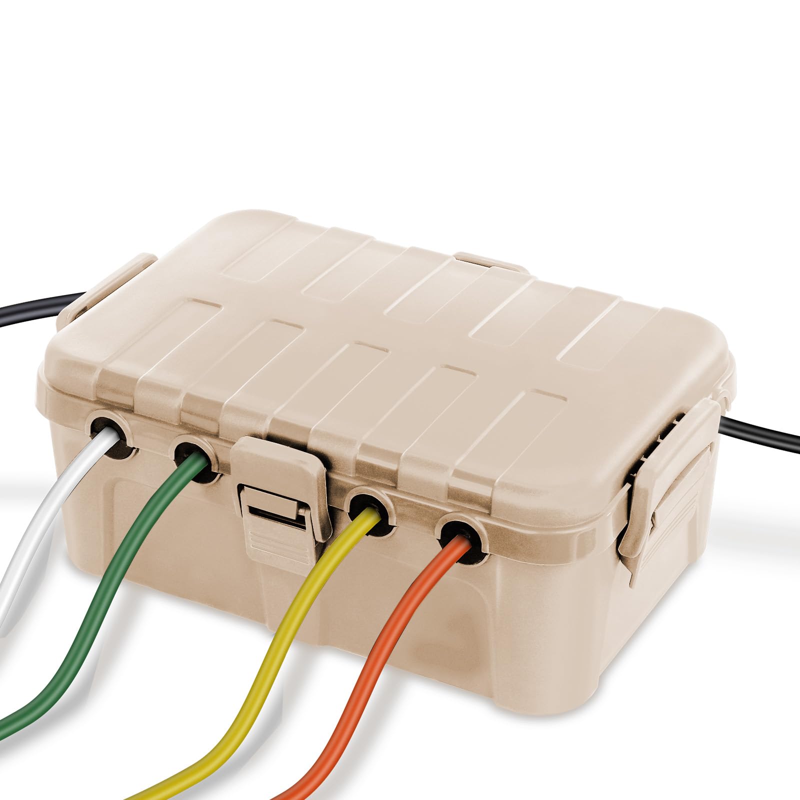 RESTMO Extra Large Waterproof Electrical Box, IP54 Weatherproof Outdoor Outlet Cover, Protect Outlet, Plug, Timer, Power Strip (Not Included), Holiday Light Decoration, 32 x 22 x 13 cm, Black