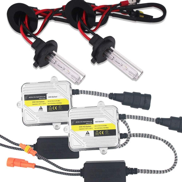 HSUN HID Conversion Kit,With Reliable Ballast Fit Car Factory Headlight,6000K Xenon White (H1)