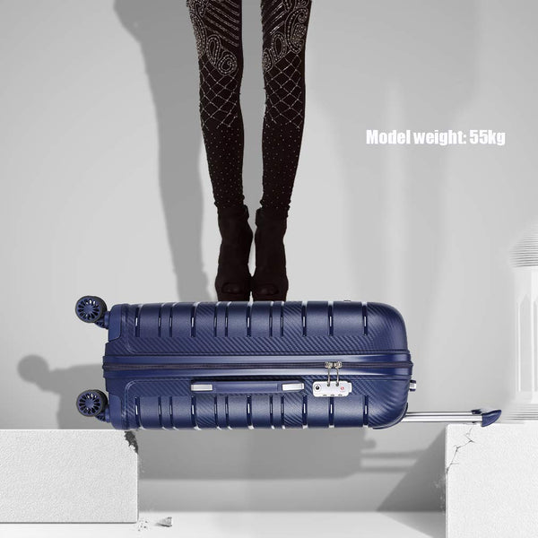 Kono Lightweight Suitcase Hand Luggage Polypropylene Hard Shell Travel Trolley