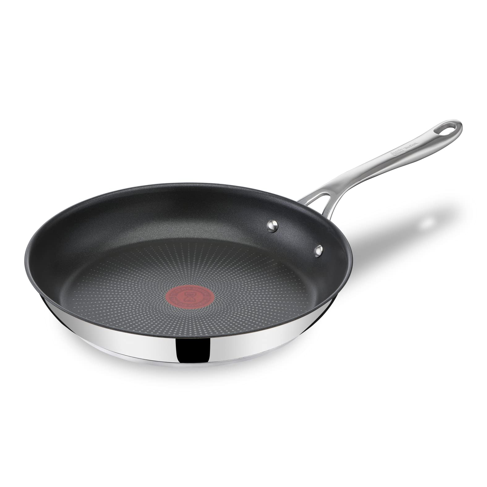 Jamie Oliver by Tefal Cook's Direct, Stainless Steel, Non-Stick Frying Pan 28 cm, Induction Compatible, 10-Year Guarantee, Oven Safe