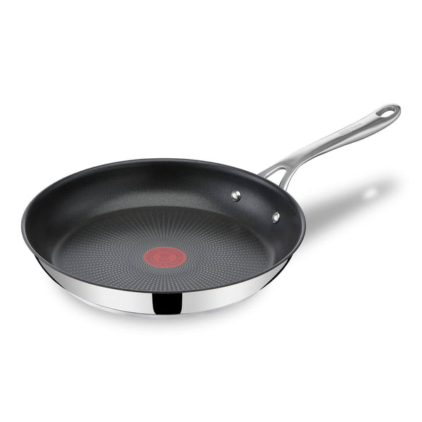 Jamie Oliver by Tefal Cook's Direct, Stainless Steel, Non-Stick Frying Pan 28 cm, Induction Compatible, 10-Year Guarantee, Oven Safe