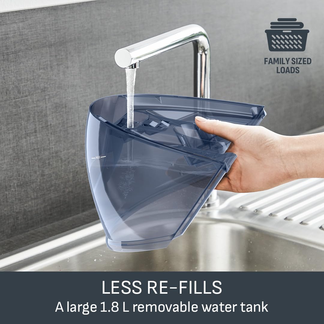 Tefal ProExpress Protect Steam Generator Iron, 7.5-Bar High Pressure, 560g/min Steam Boost, 135g/min Steam Output, No-Setting Technology, Anti-Drip Protection, 1.8 Litre, Blue & White,GV9224