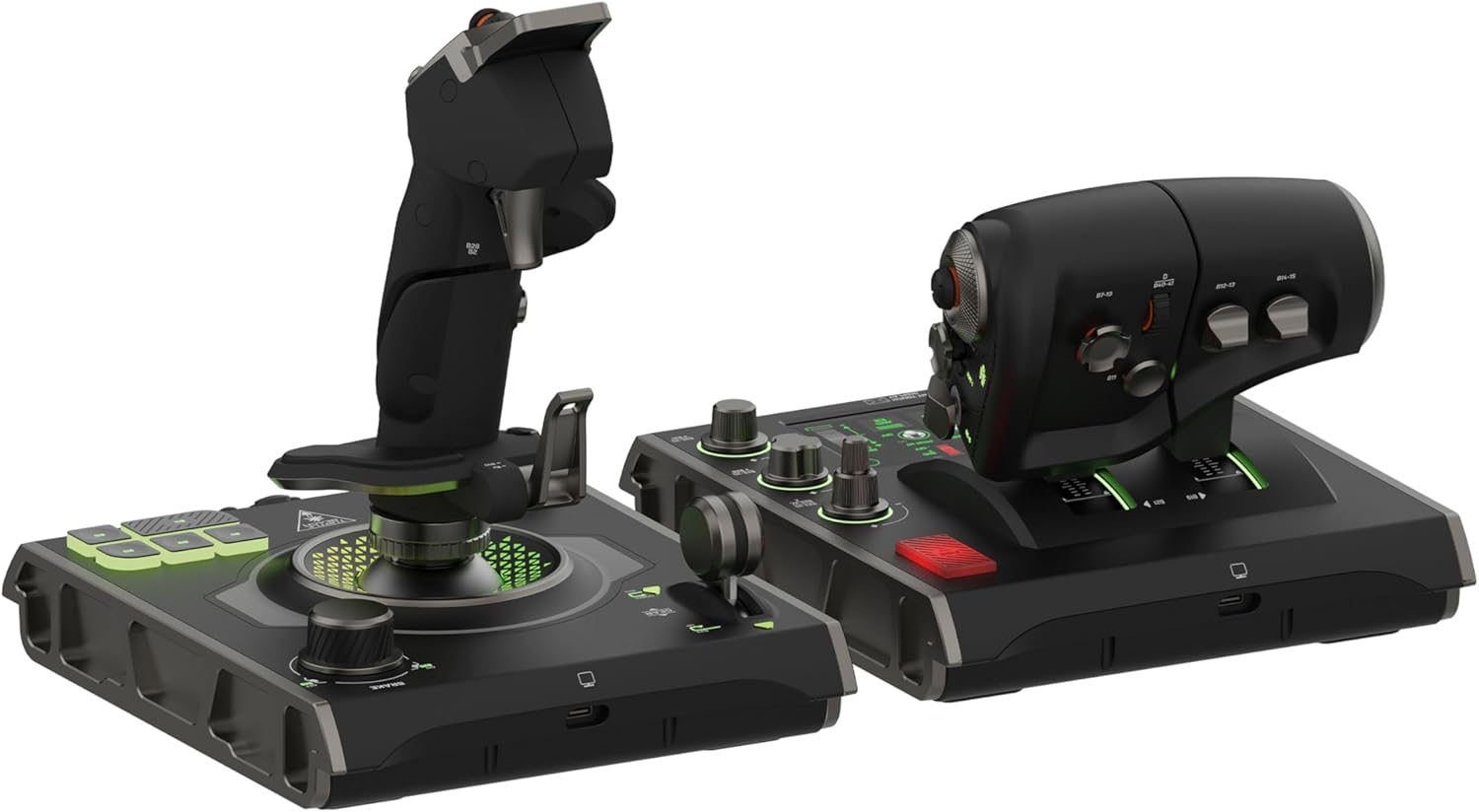 Turtle Beach VelocityOne Flightdeck Flight Simulator Sim Hardware - Universal HOTAS Simulation Joystick & Throttle with Touch Display, Stick Mounted HUD and Contactless Sensors for Air and Space Combat on Windows 10 & 11