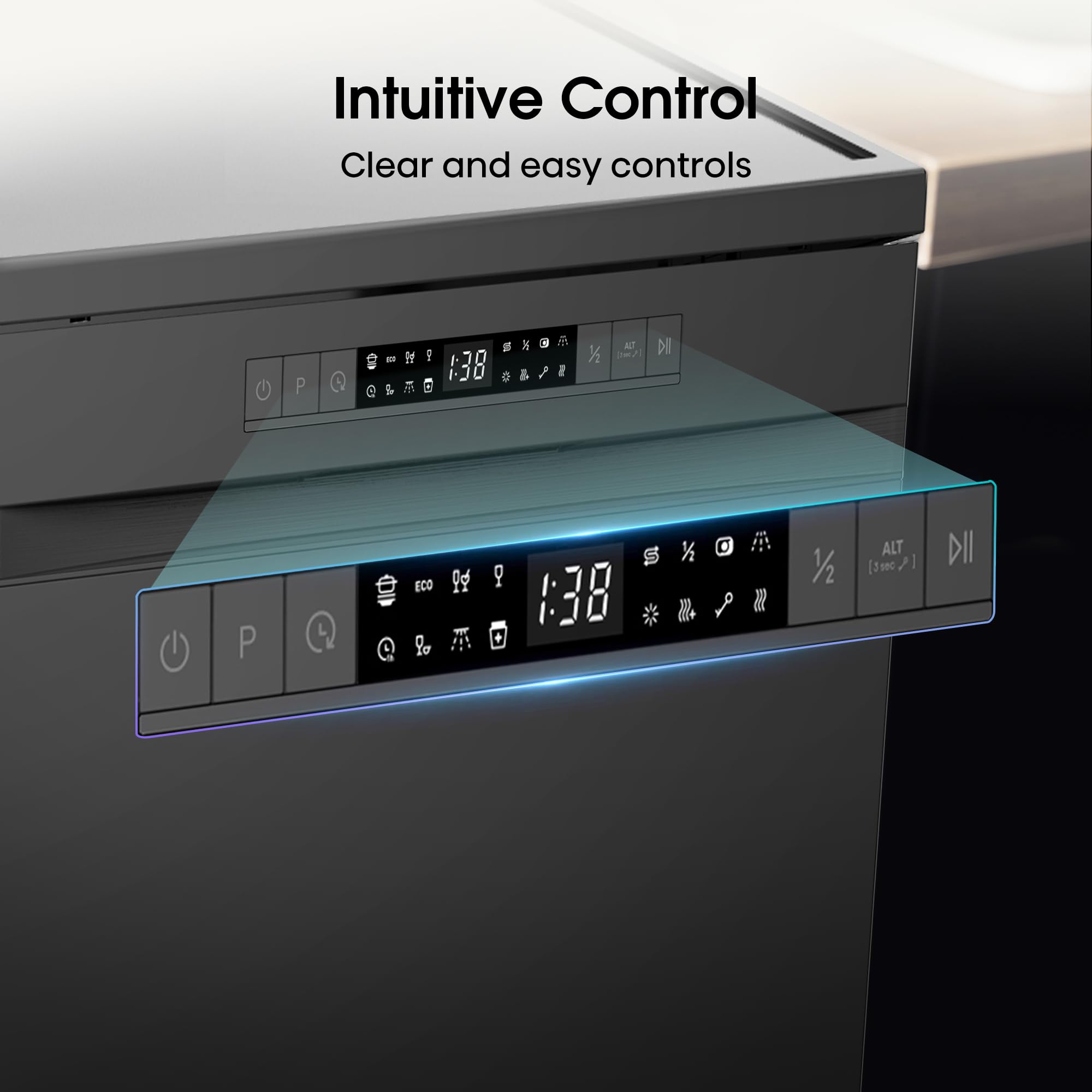 Hisense HS622E90WUK Freestanding Standard Dishwasher 85cm High - E Rated, White, 24 x 23 x 33 inches (L x W x H) [Energy Class E]