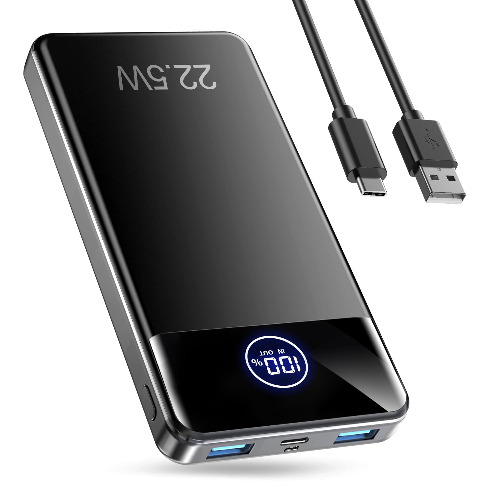 Power Bank Fast Charging 26800mAh, Portable Charger PD22.5W, PD3.0 QC4.0 USB-C/USB-A Output, Phone Battery Pack for iPhone 16 15 14 13 Plus Pro Max Mini, Glaxy