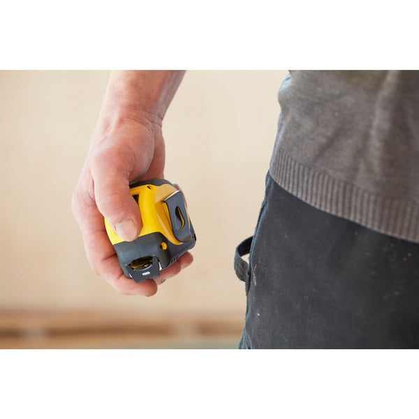 STANLEY Tape Measure Blade Armor 8 M Metric Shock Resistant with Mylar Coating and Cushion Grip 0-33-728