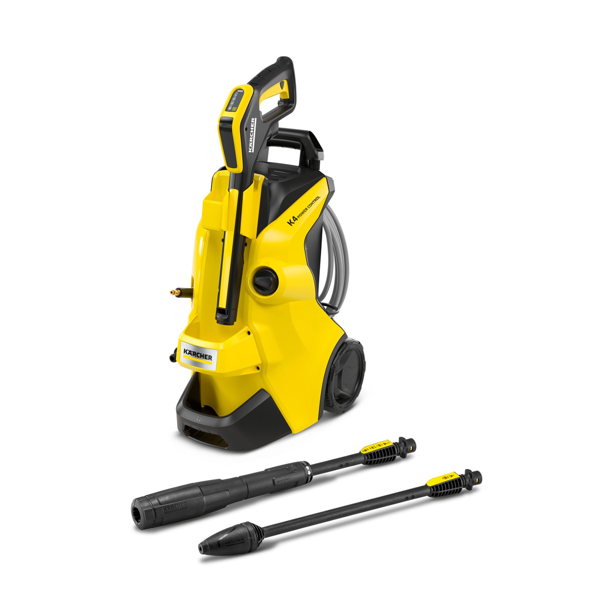 Kärcher K 4 Power Control Flex Pressure Washer, Pressure: max. 130 bar, Flow Rate: 420 l/h, Area Coverage: 30 m²/h, Water Filter, Weight: 11.5 kg, High-Pressure Flex Hose, Dirt Blaster, Spray Lance