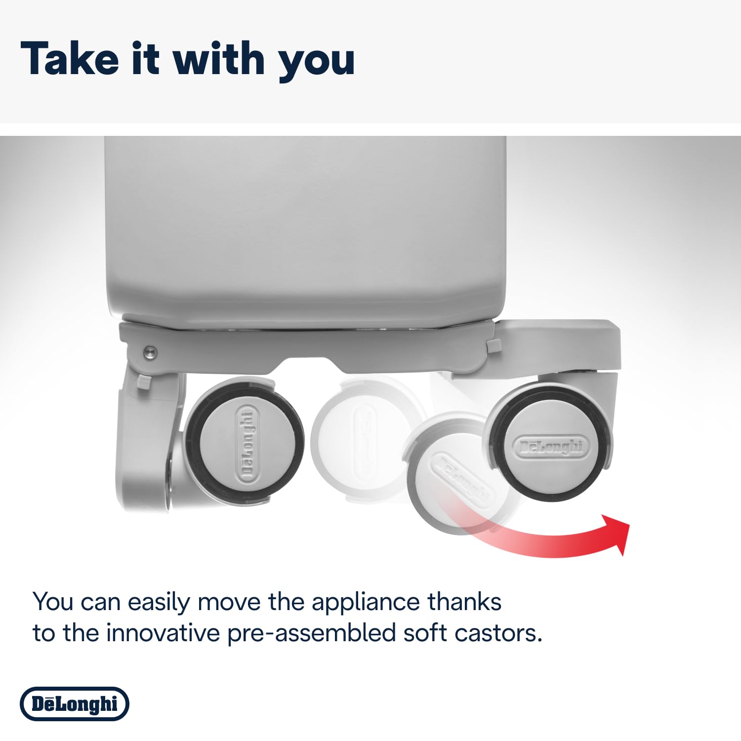 De'Longhi Dragon 4 TRDSX40820E.WB, Oil Filled Radiator with Electronic Timer, Quiet Heater with Functional Design, Chimney Design and Castors, Safety Thermostat, 3 Fan Settings, 2000W, White/Beige