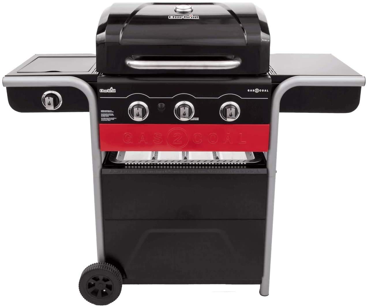 Char-Broil Gas2Coal 440 Hybrid Grill Gas Barbecue, Black