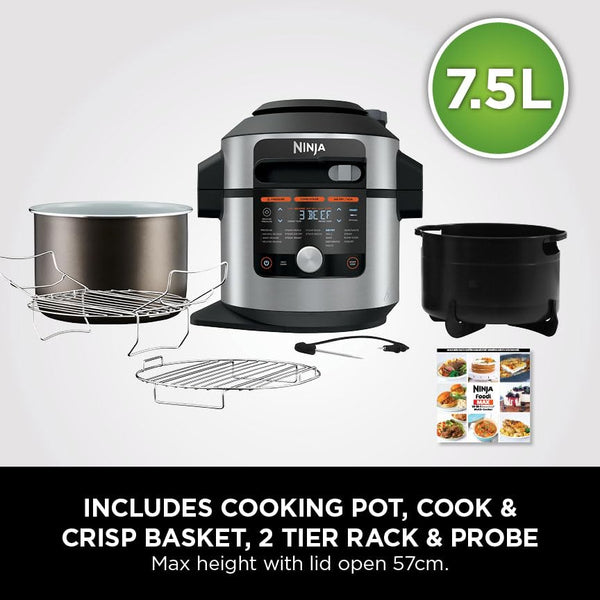 Ninja Foodi MAX 14-in-1 SmartLid Multi Cooker, 7.5L Electric Pressure Cooker & Air Fryer, Combi-Steam, Slow Cook, Bake, Grill, Copper/Black Amazon Exclusive OL650UKCP