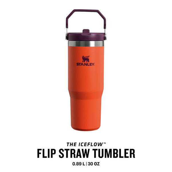 Stanley Flip Straw Tumbler 1.0 Water Bottle With Straw 0.89L - Keeps Cold For 12+ Hours - Easy To Carry - Dishwasher Safe - Stainless Steel Thermal Flask - BPA-Free Travel Mug - Navy