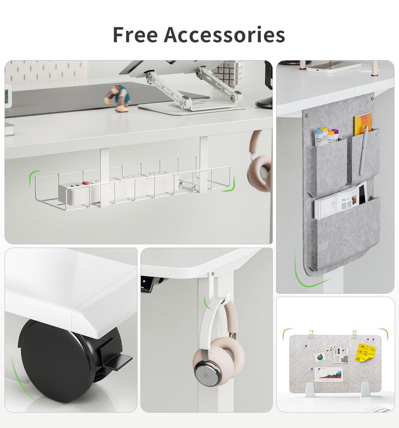 MAIDeSITe Height Adjustable Standing Desk Electric Standing Desk Sit Stand Desk Stand Up Desk with Cable Tray 120 * 60cm Desktop for Home Office