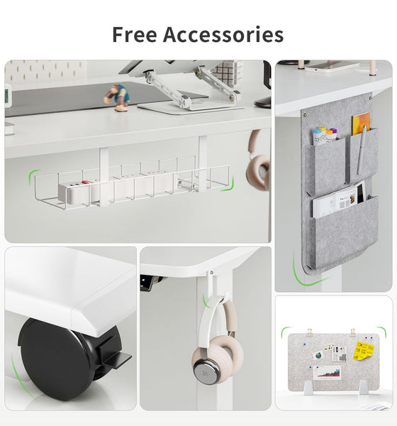 MAIDeSITe Height Adjustable Standing Desk Electric Standing Desk Sit Stand Desk Stand Up Desk with Cable Tray 120 * 60cm Desktop for Home Office