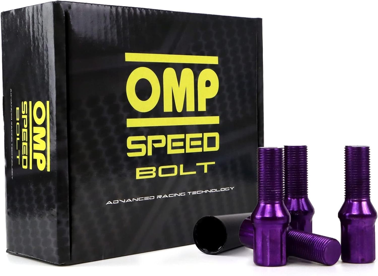 OMP SPEED Set of 20 Wheel Screws with Metric M12 x 1.25 17/19 Long Threaded 27 mm Purple and Material DIN 10.9