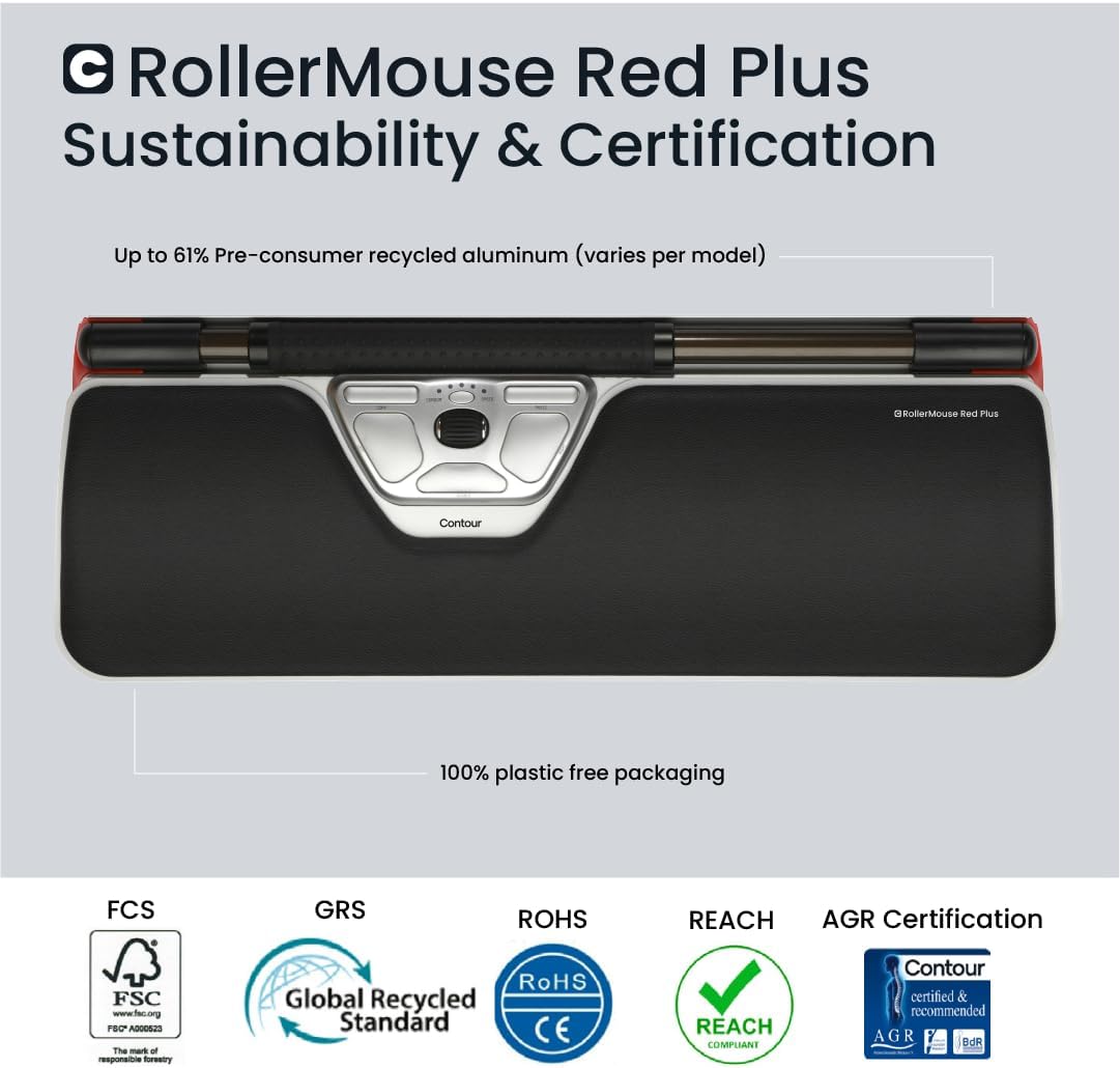 RollerMouse Red Plus + Balance Keyboard Pan-Nordic Layout, Wireless