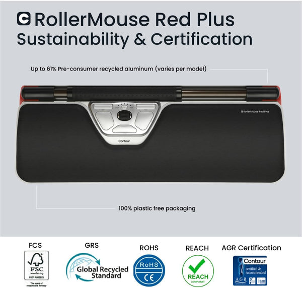 RollerMouse Red Plus + Balance Keyboard Pan-Nordic Layout, Wireless