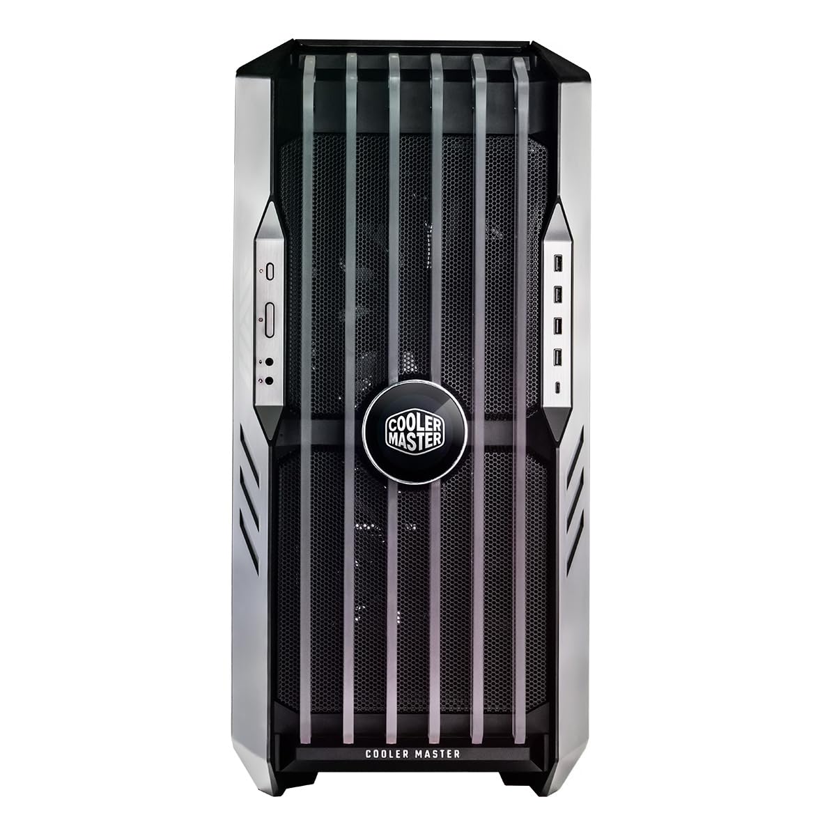 Cooler Master HAF 700 PC Case - Full-Tower, E-ATX Compatible, 5 x Pre-Installed Fans, Rotatable Radiator Bracket, TG Side Panel, Tool-Free Design, ARGB Controller Included