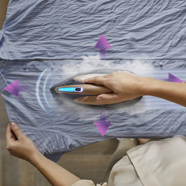 Philips PerfectCare Elite Plus Steam Generator Iron for Large Family Basket Loads, with OptimalTEMP: No Fabric Burns Guaranteed, 8 Bar, 600 g Steam Boost - Black/Gold - (GC9682/86)