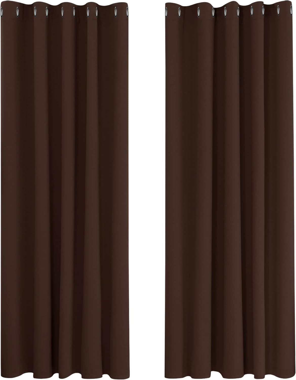 Deconovo Blackout Curtains Eyelet Super Soft Thermal Insulated Ring Top Blackout Curtains for Nursery 46 x 54 Drop Inch Dark Grey 2 Panels